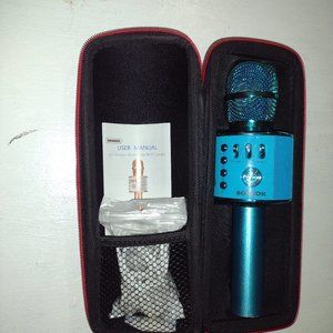 Bonaok Wireless Karaoke Microphone - Blue Used